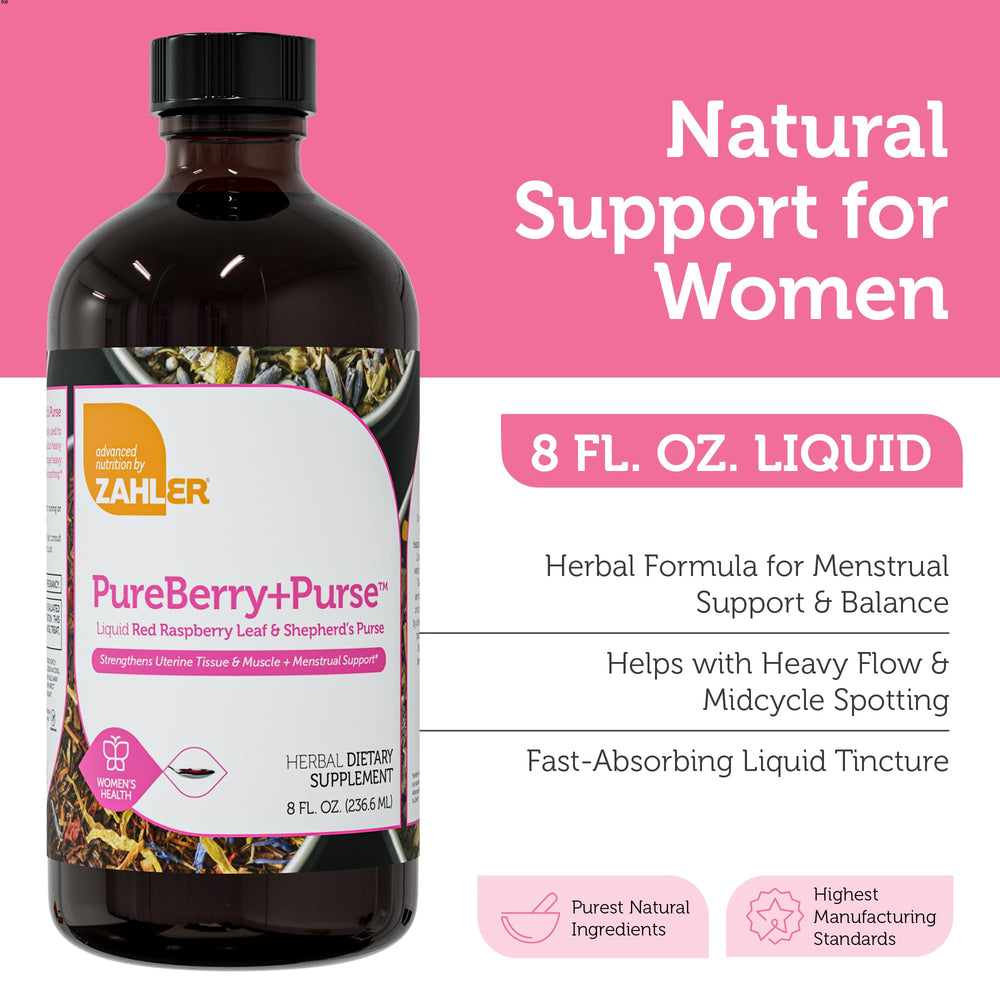 Zahler PureBerry+Purse packaging and capsule imagery