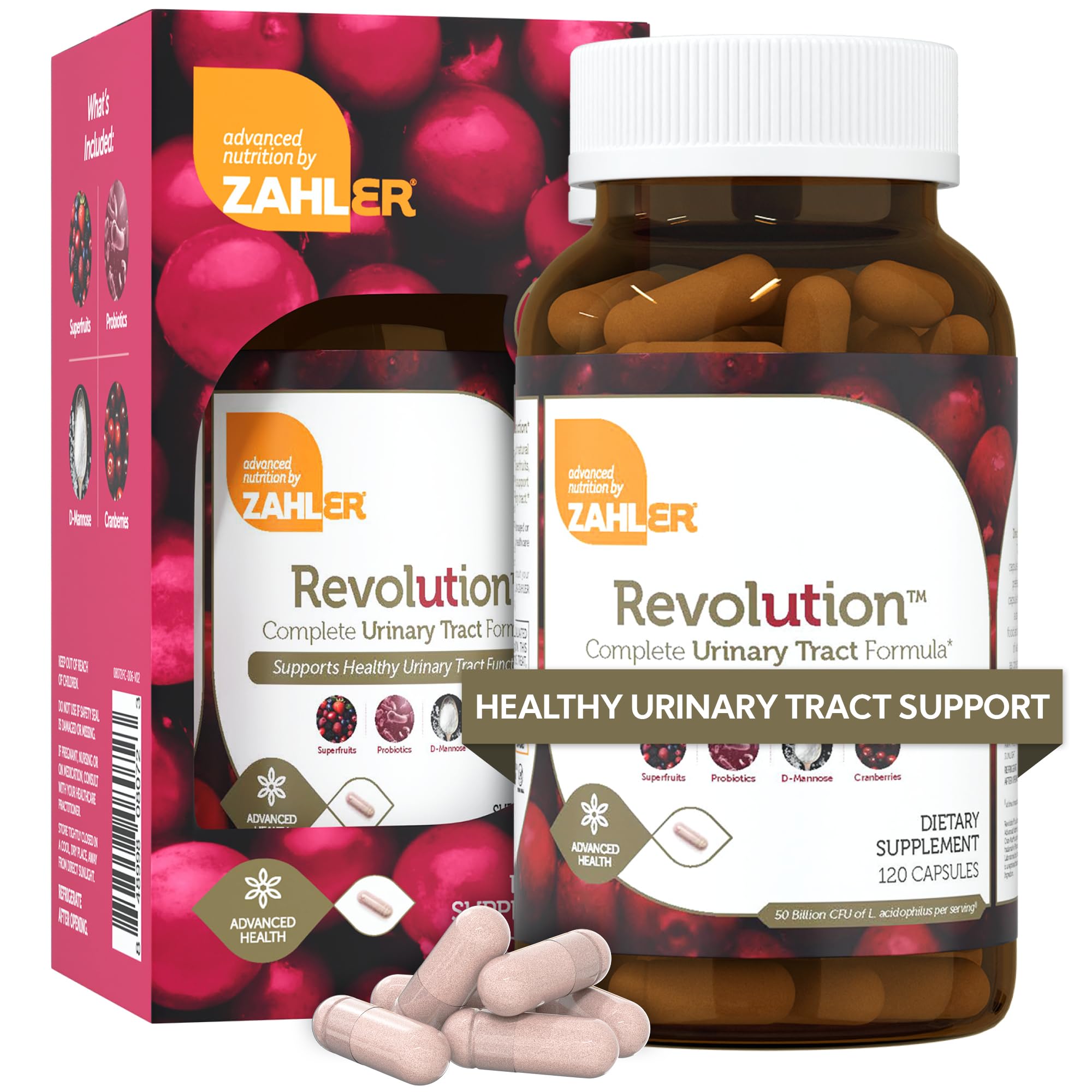 Bottle of Zahler RevolUTion Urinary Tract Health Formula