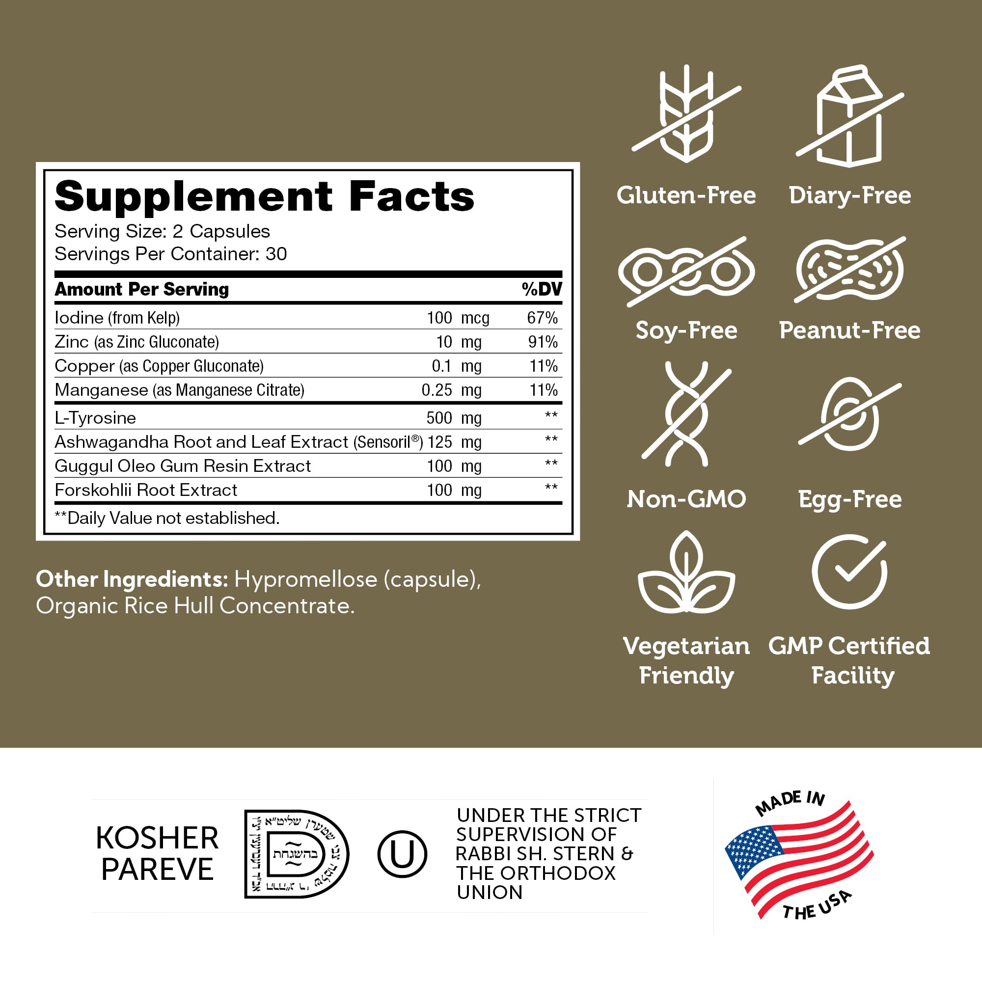 Made in the USA in GMP-certified facilities