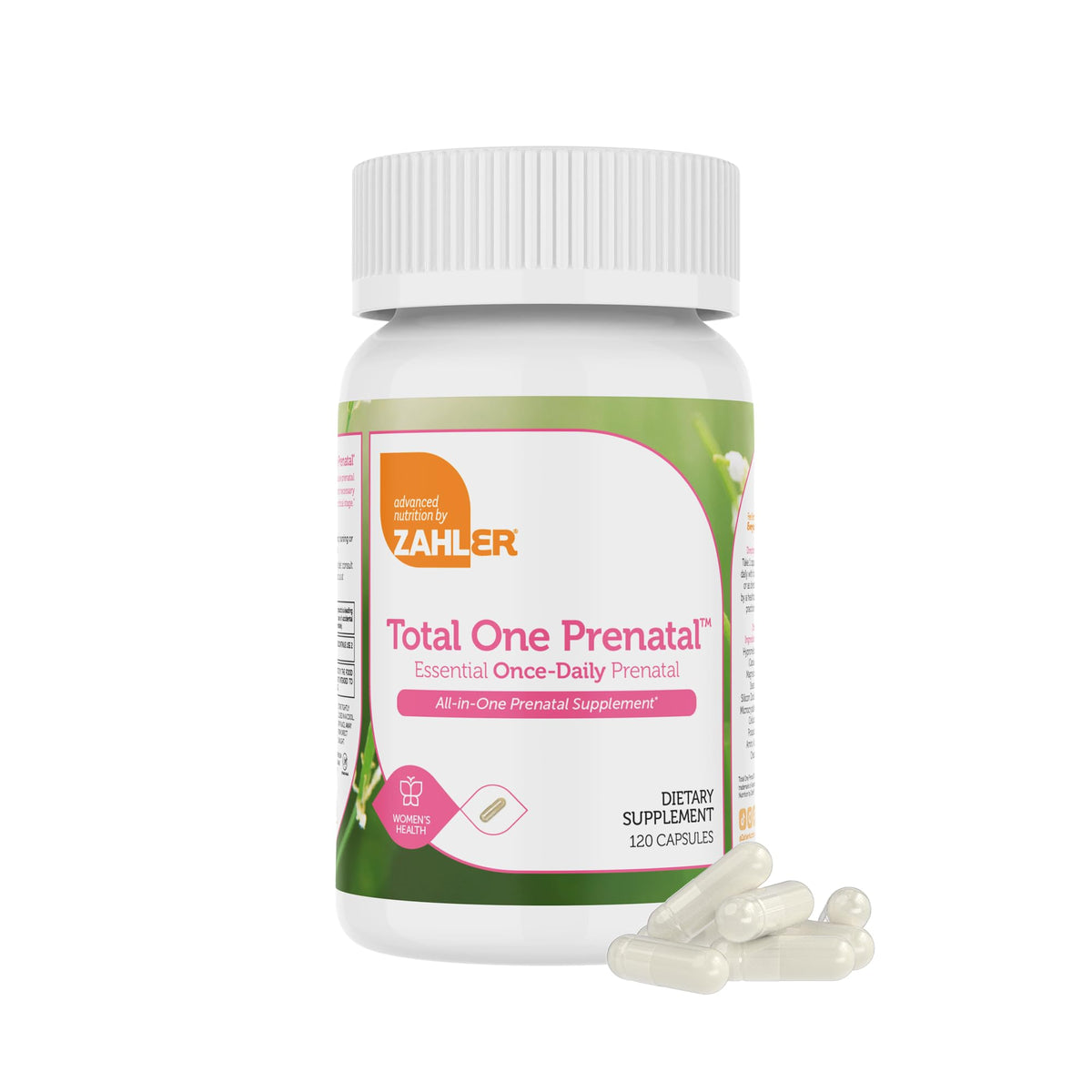 Zahler Total One Prenatal Vitamins bottle – 120 count