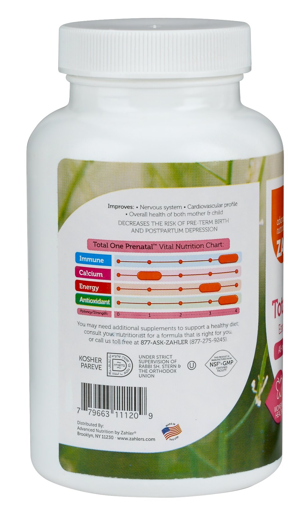 Zahler Total One Prenatal Vitamins packaging