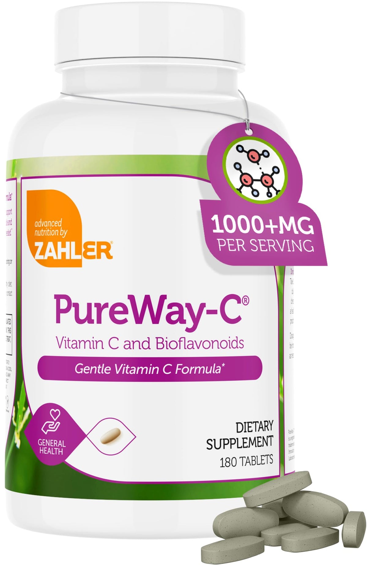 Zahler Vitamin C 1000mg tablets with bioflavonoids – immune support