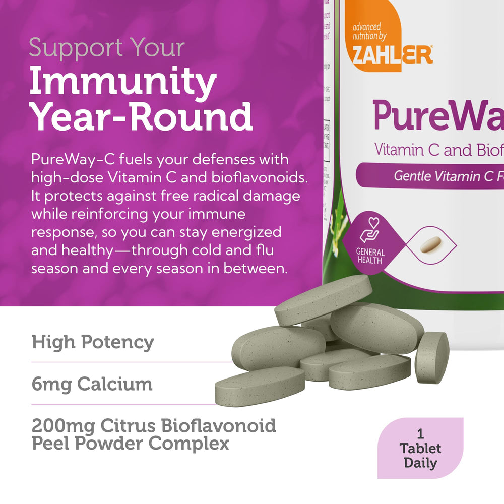 High-potency Vitamin C with bioflavonoids for antioxidant protection