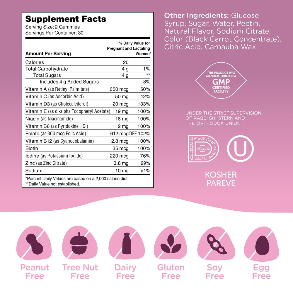 Non-GMO, gluten-free, dairy-free, soy-free indicators on packaging