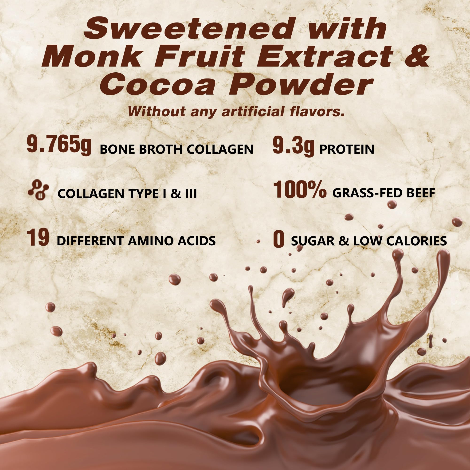 Unflavored bone broth protein powder with subtle beef aroma