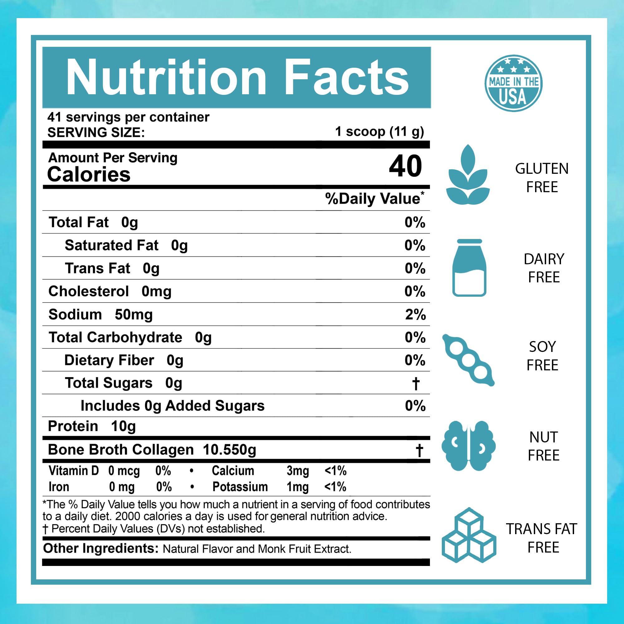 Close-up of vanilla protein powder texture