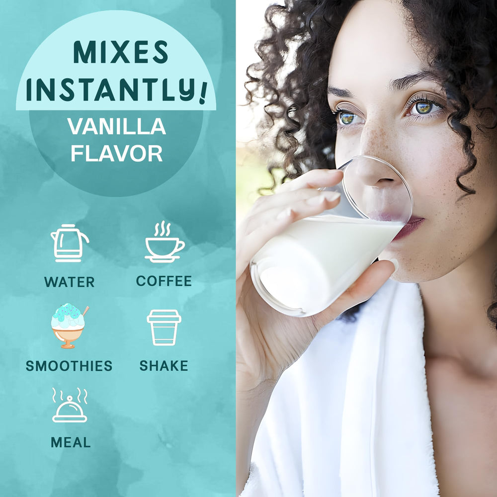 Protein shake prepared with Zammex Bone Broth Protein Powder