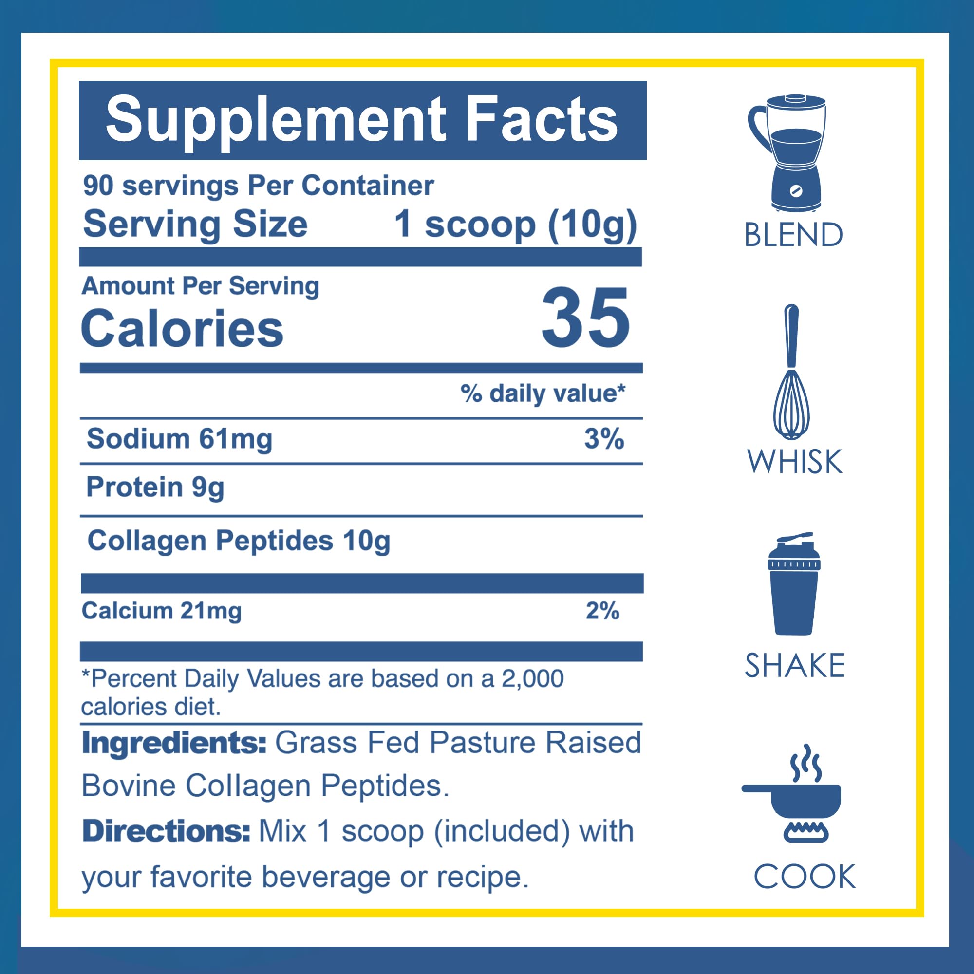 Zammex collagen powder scoop ready for measured daily serving