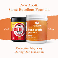 Scoop of Zammex bone broth protein powder