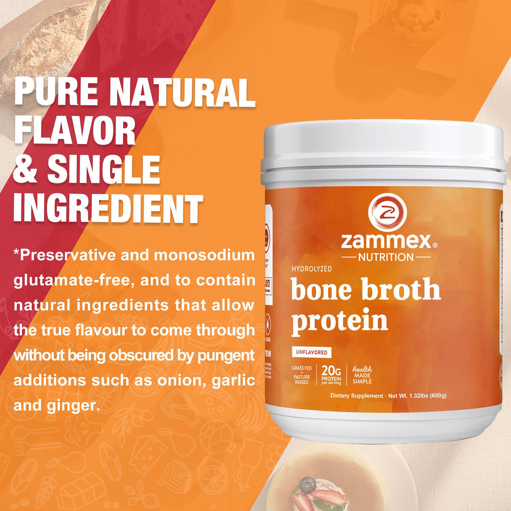 Chocolate flavor bone broth protein powder bottle
