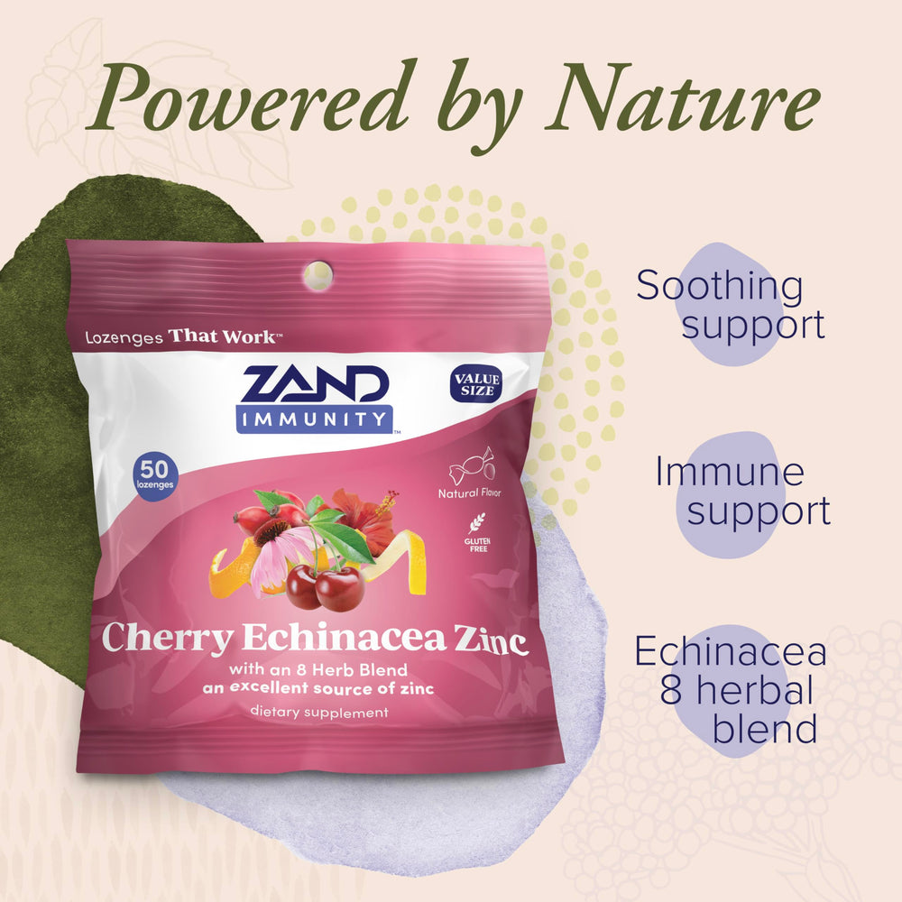 50-count box label for ZAND Immunity lozenges