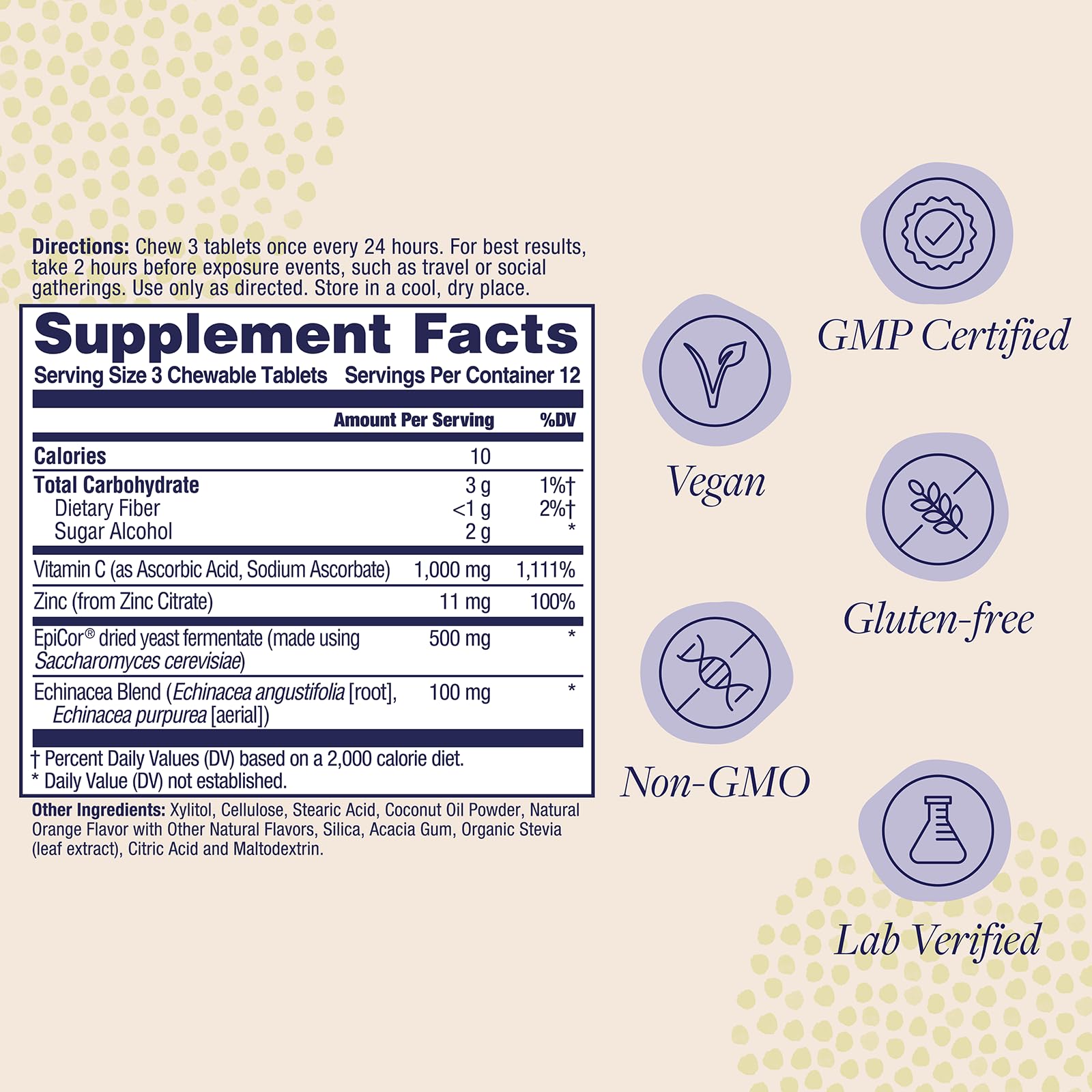 Close-up of orange-flavored chewables from Immunity Fast