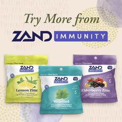 50-count ZAND Immunity Menthol Lozenges package with label