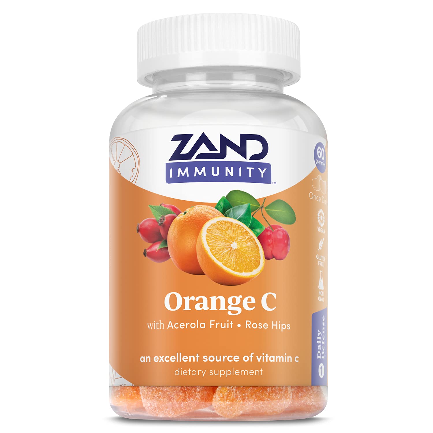 ZAND Immunity Orange Vitamin C Gummies bottle