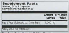 Pau D'Arco Innerbark product label