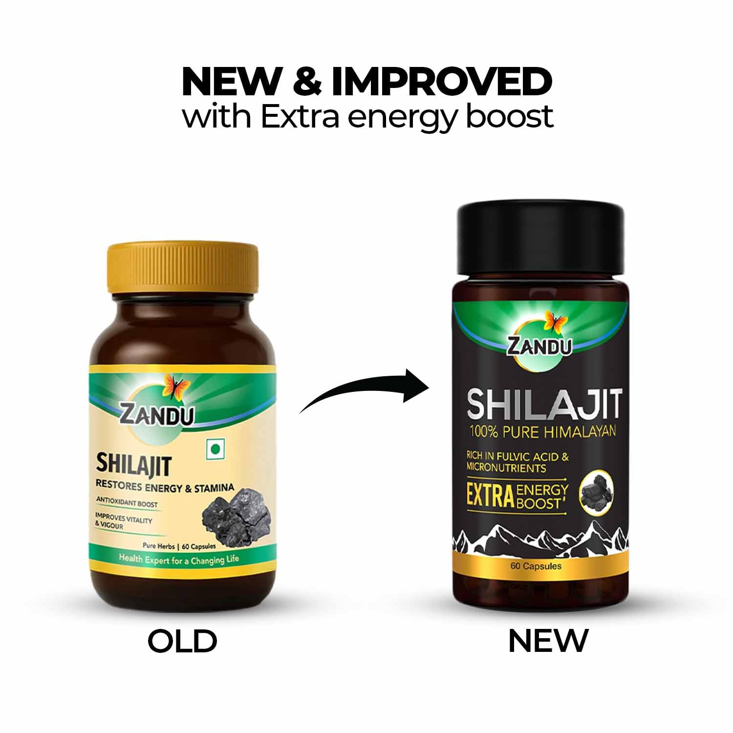 Zandu Shilajit Capsules packaging box