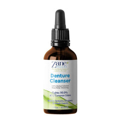 Retainer and Zane Hellas Denture Cleaner bottle