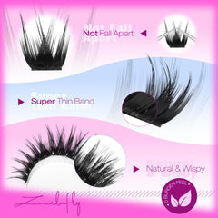 ZANLUFLY 180pcs lash clusters for versatile DIY looks