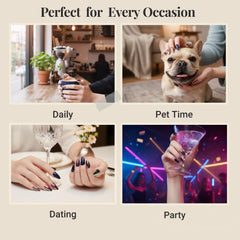 ZANVIA almond-shaped nails elongate fingers with chic finish.