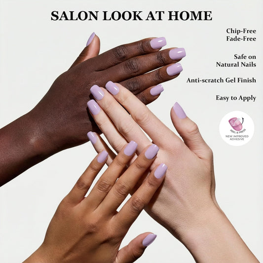 ZANVIA pre-applied jelly glue nails with peel-and-stick convenience.