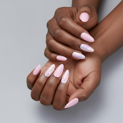 Seamless-fit ZANVIA almond nails on curved nail beds