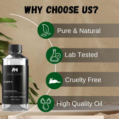 Close-up of fragrance label; Creed Aventus-inspired Zarwa oil