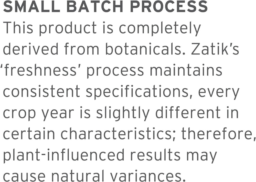 Ingredient and nutrition panel for Zatik Naturals Astaxanthin