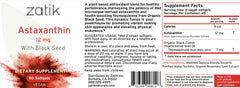 Ingredients panel showing astaxanthin and vegan formula