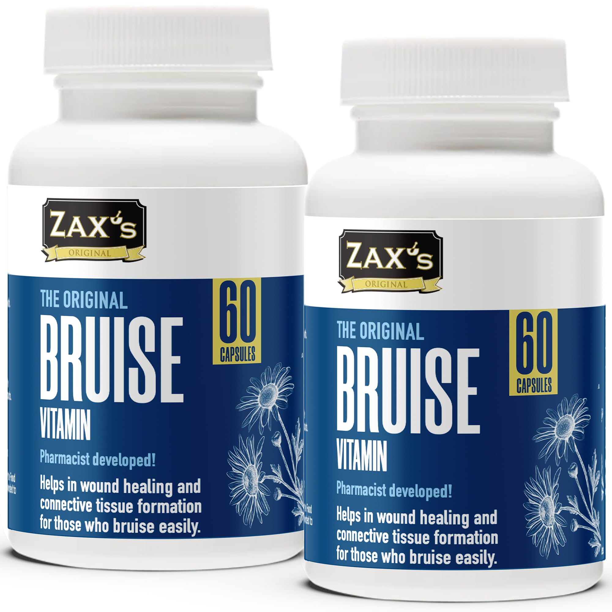 Box front view of Zaxs Original Bruise Vitamin 2-Pack