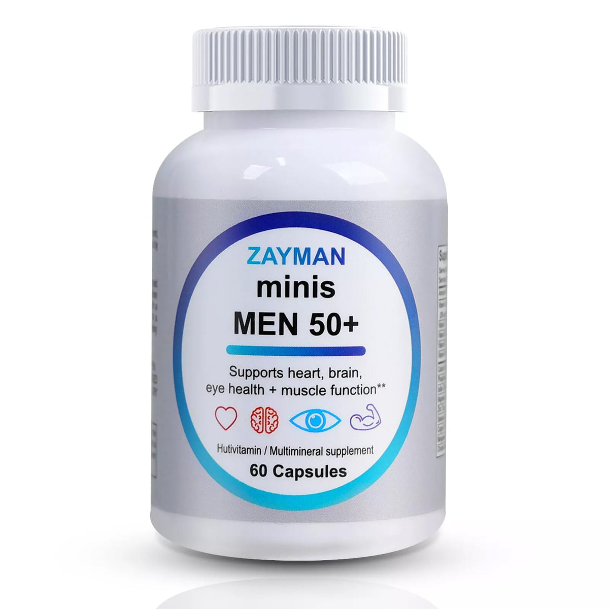 ZAYMAN Minis Multivitamin for Men 50+ bottle
