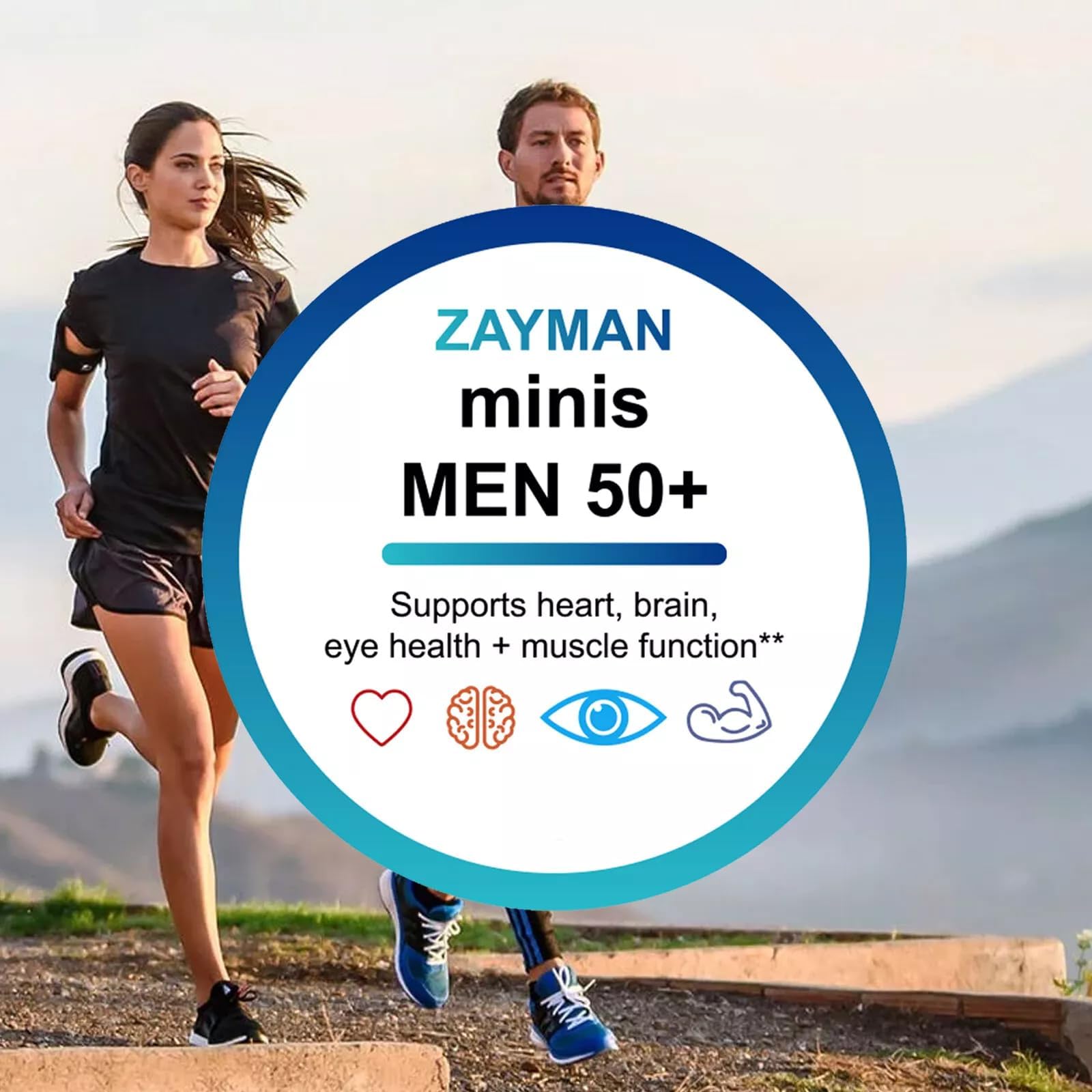 Capsules close-up of ZAYMAN Minis Multivitamin for Men 50+