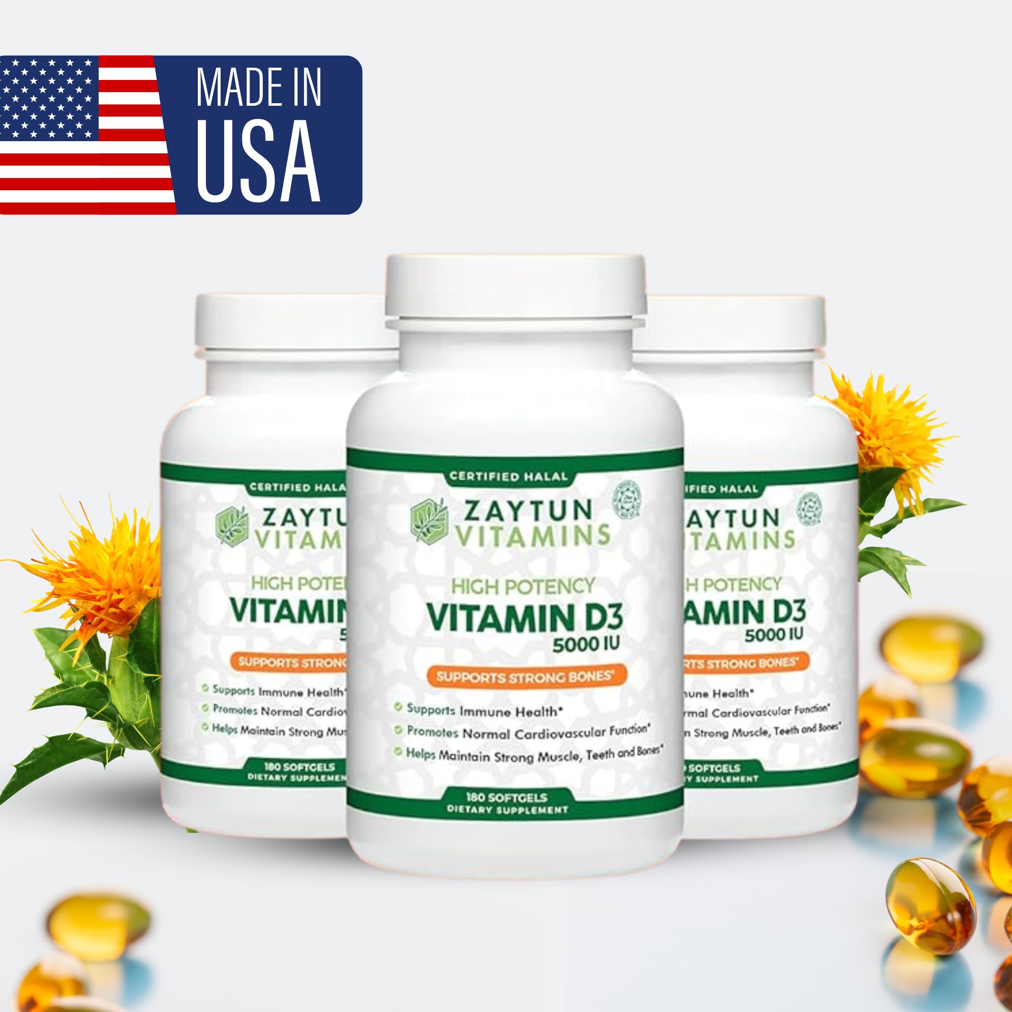 Graphic highlighting bone and muscle support from Vitamin D3