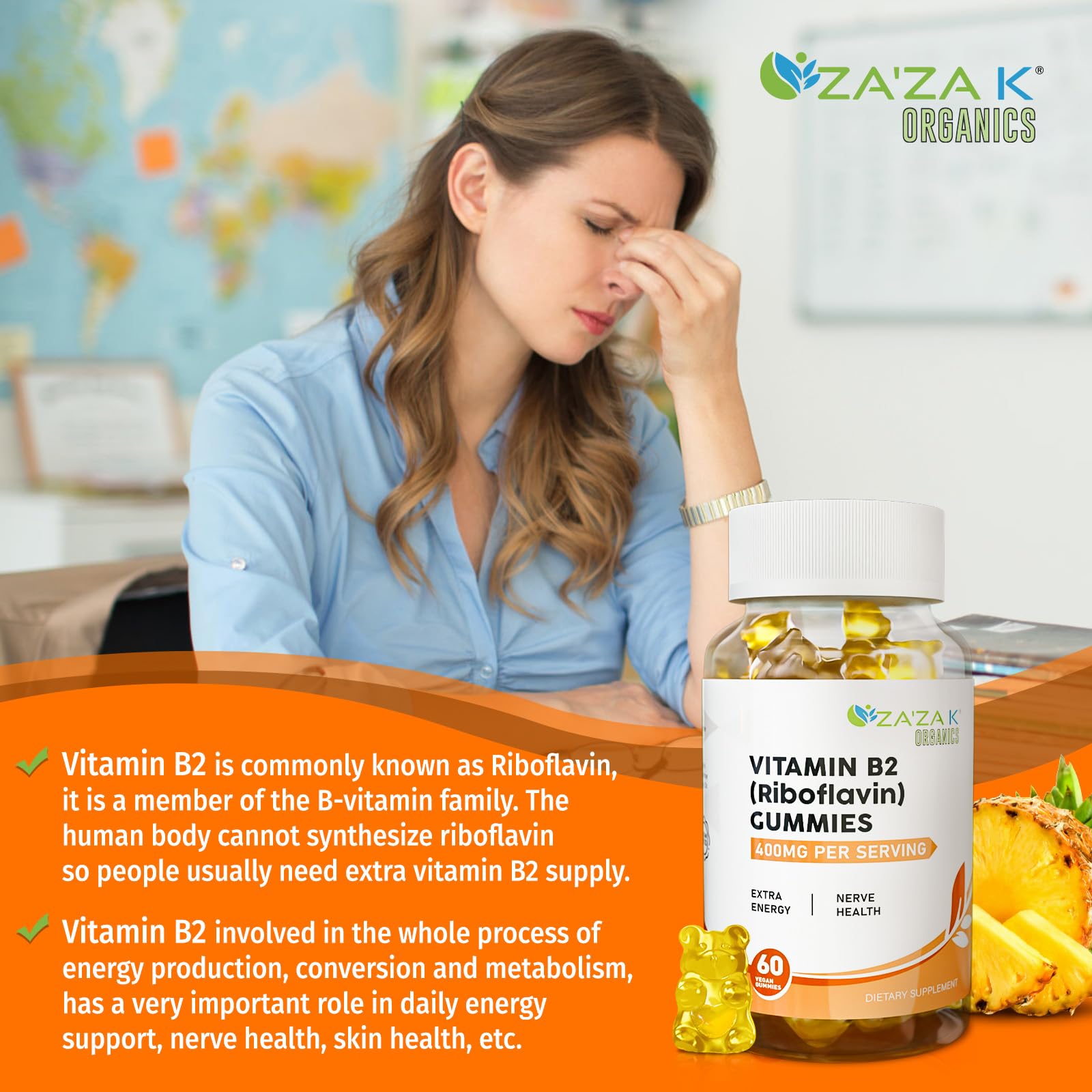 Vitamin B2 Gummies packaging and bottle