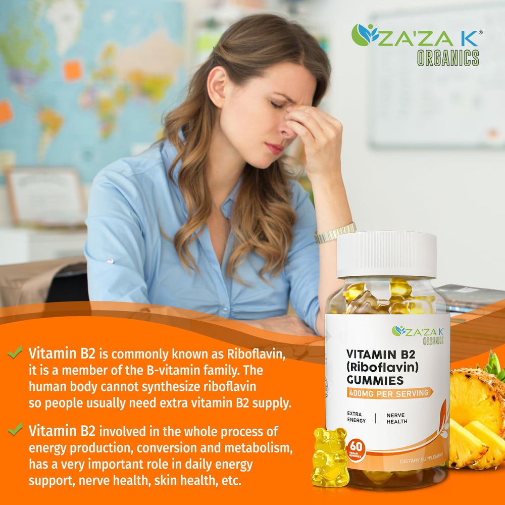 Vitamin B2 Gummies packaging and bottle