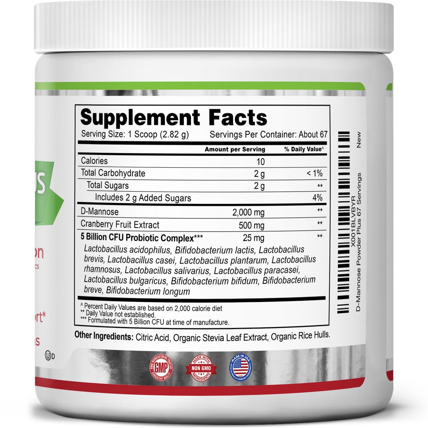 Zazzee 12-Strain Probiotic Blend label emphasizes diverse bacterial support.