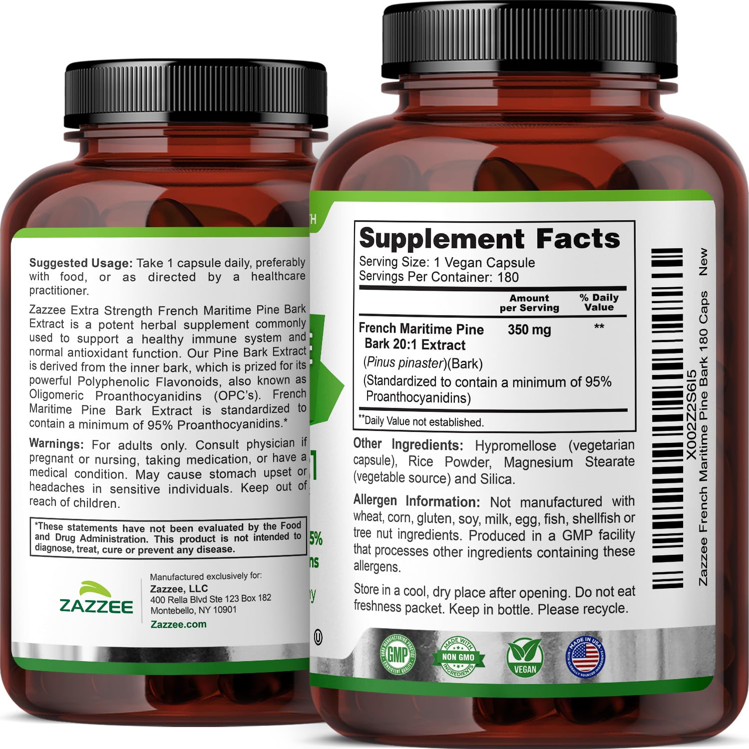 180 capsules per bottle highlighting 6-month supply