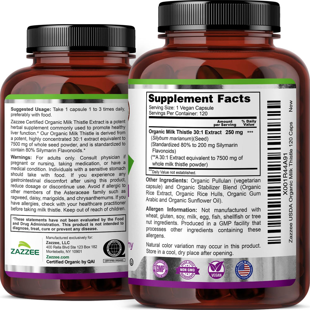 All-natural milk thistle bottle