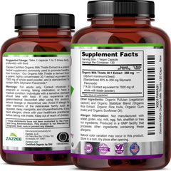 All-natural milk thistle bottle