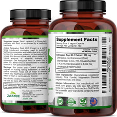 Astragalus root extract capsule close-up 5000 mg