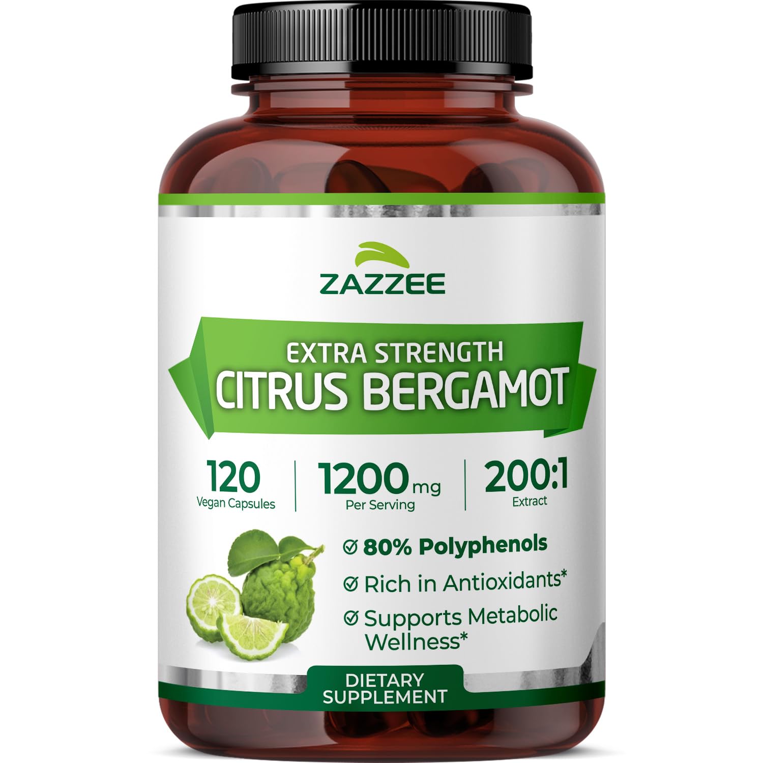 Zazzee Citrus Bergamot 200:1 extract bottle label