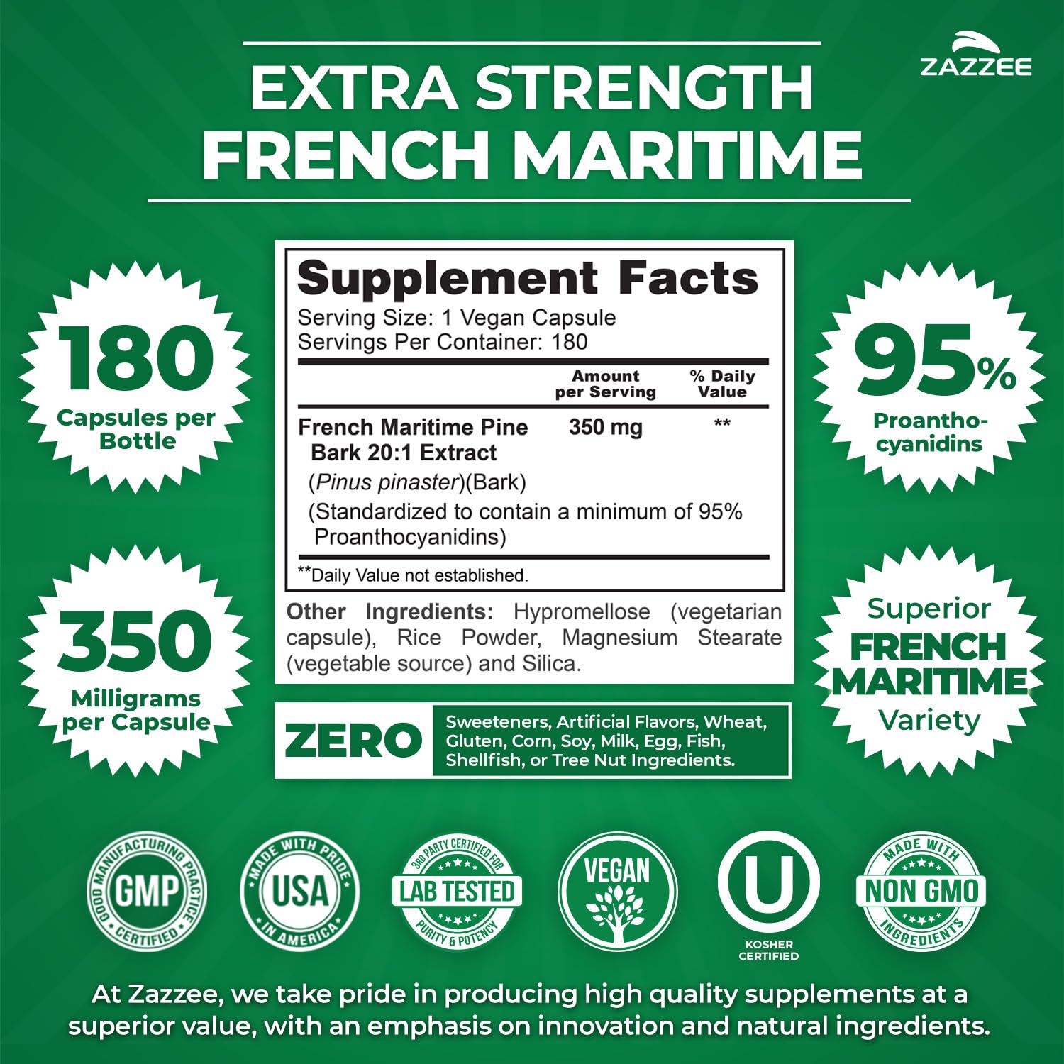 Extra strength 20x extract with 350 mg per capsule