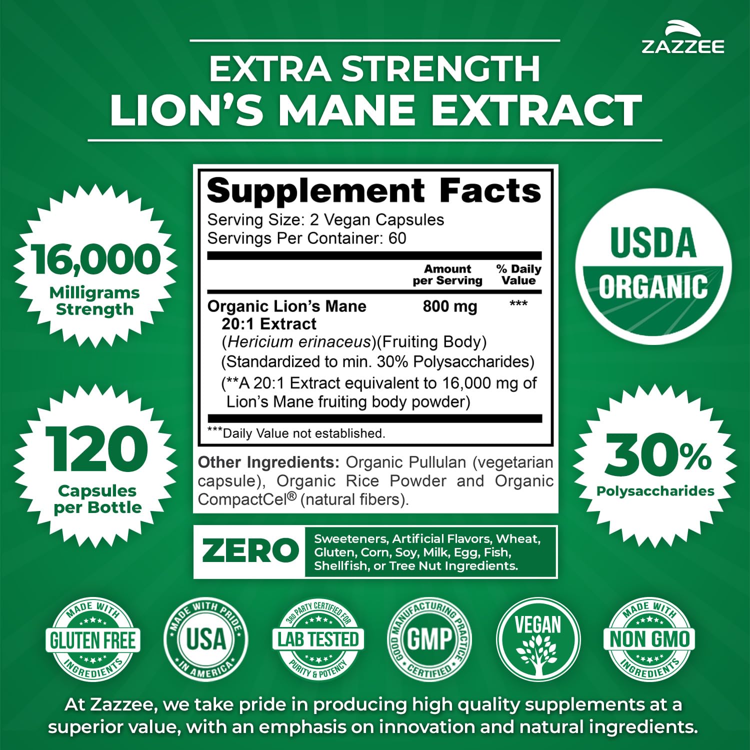 Lion's Mane brain health supplement for focus and memory support