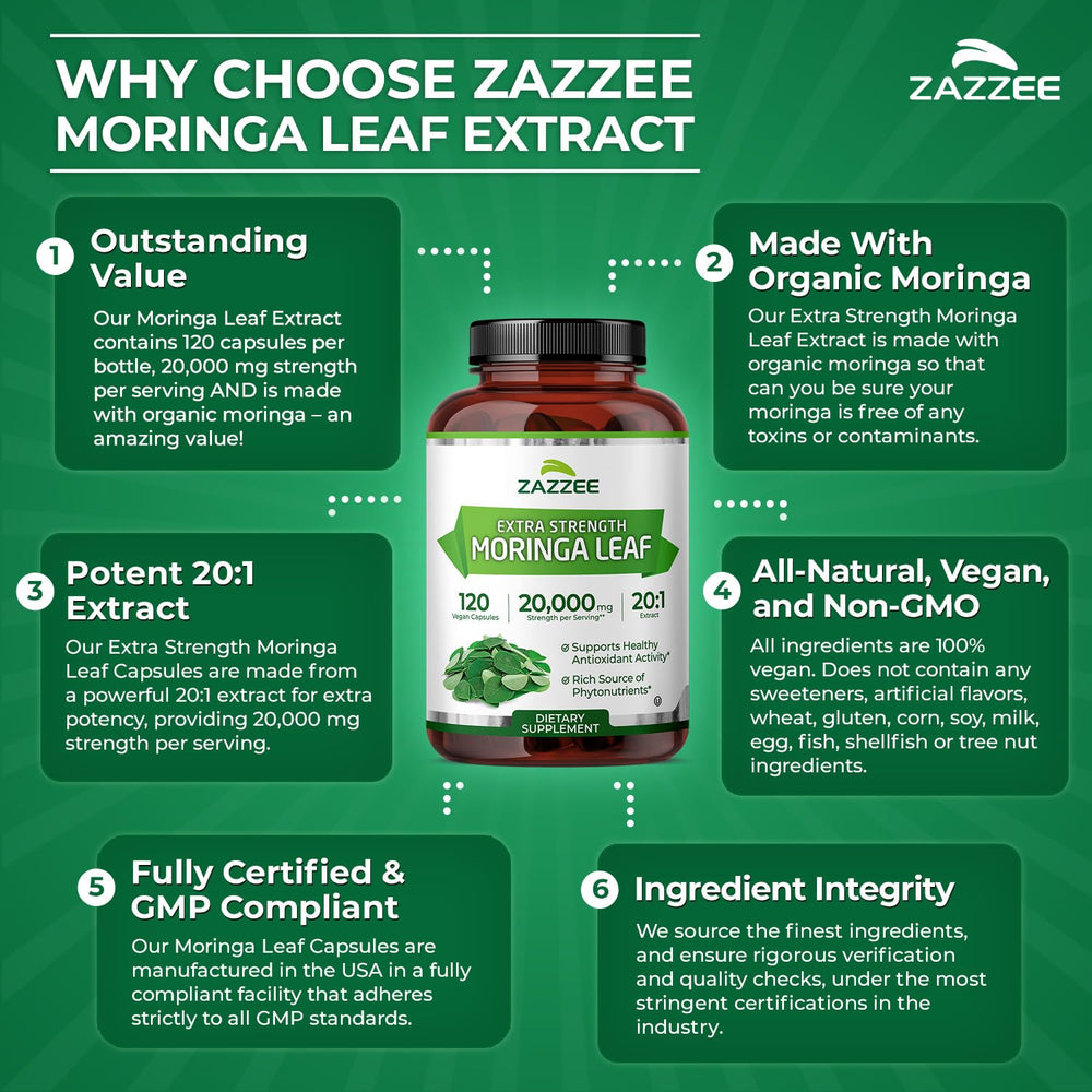 Vegan non-GMO moringa capsules