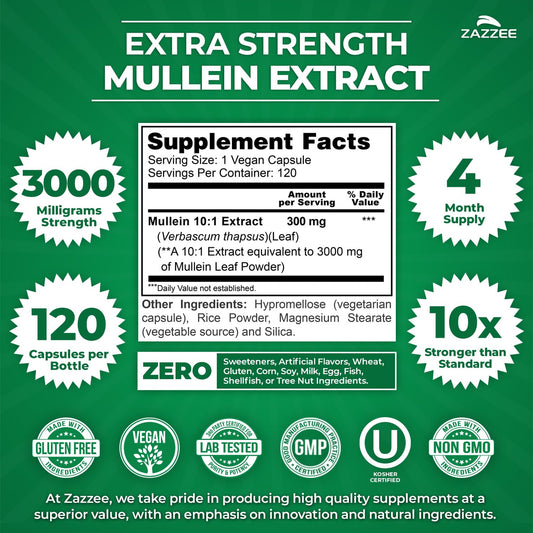 Graphic illustrating 10:1 Mullein extract potency