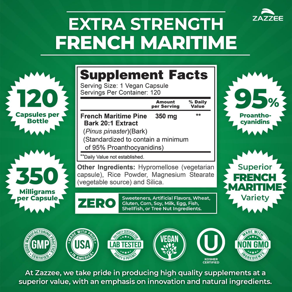 Bottle label showing 350 mg per capsule and 120 capsules