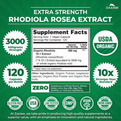 USDA Organic Rhodiola label