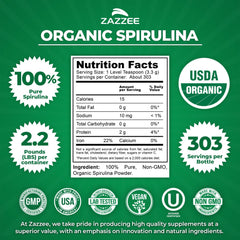 Measuring out a level teaspoon of spirulina powder