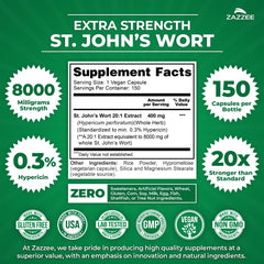 Close-up of the 8000 mg per capsule St. John’s Wort capsule