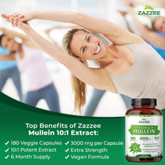 Vegan capsules of Mullein extract by Zazzee