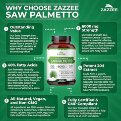 Natural vegan, non-GMO Saw Palmetto capsules